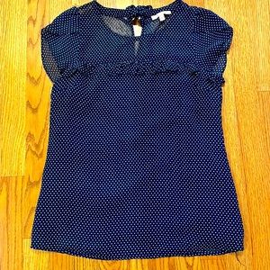 Blue business casual top